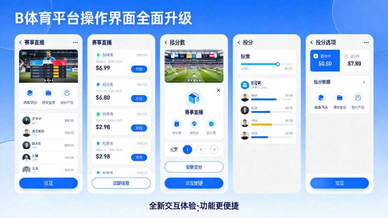 B体育平台界面格式塔原则应用示意图 - 功能分组与视觉层次清晰展示