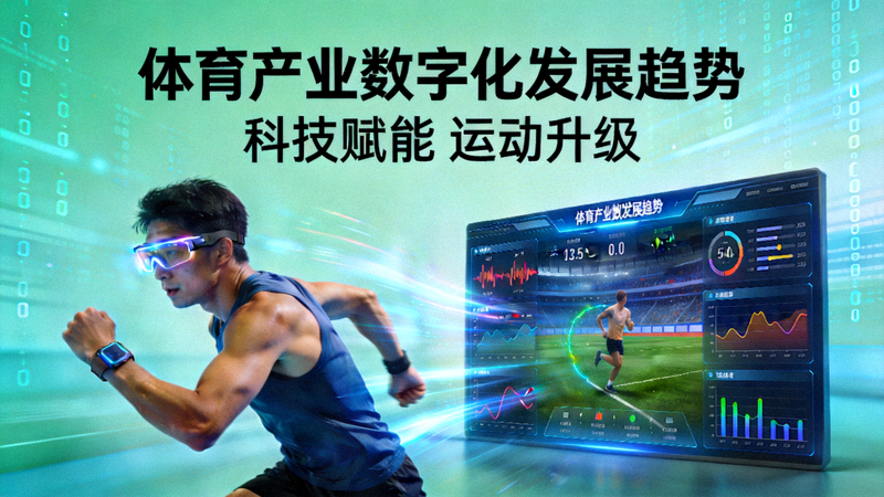 体育产业数字化发展趋势报道配图 - 展示科技与体育融合的场景
