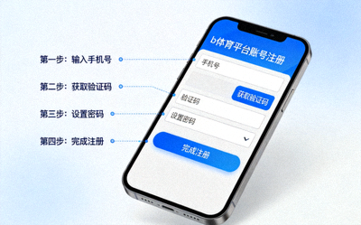 b体育平台账号注册步骤示意图 - 手机屏幕显示简洁的注册表单